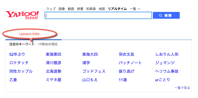 Yahoo Japan using real time tweets for search