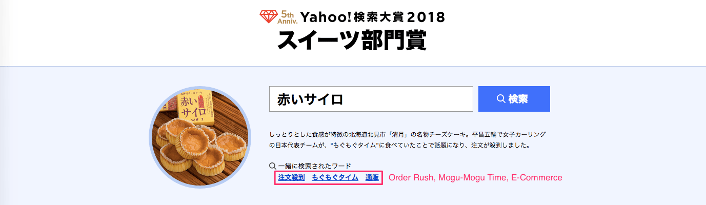 Yahoo Japan Search Awards 2018: Akai-Sairo