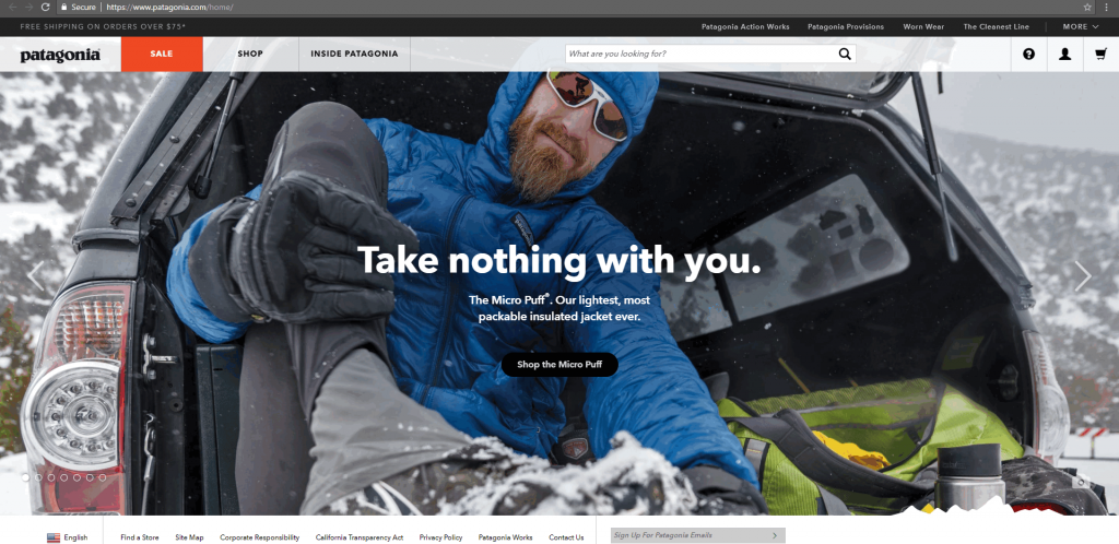 patagonia - homepage