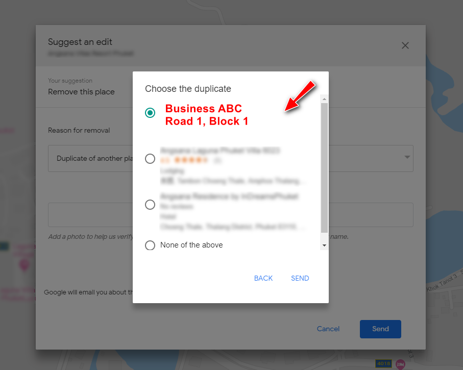 Choosing the Duplicated Location