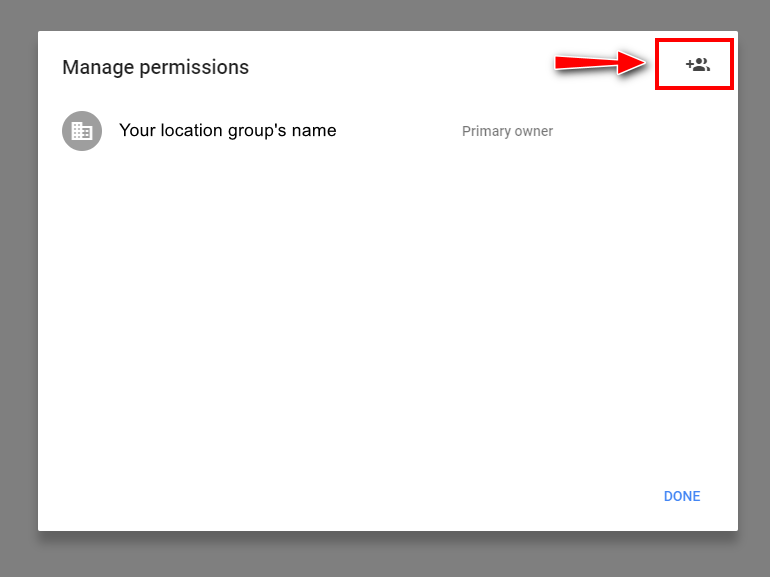 Manage Permissions: add a user