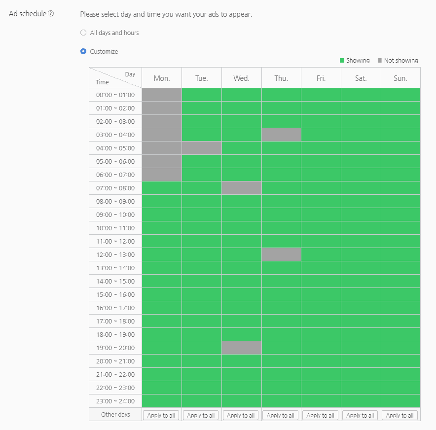 Naver Ads: Ad Scheduling