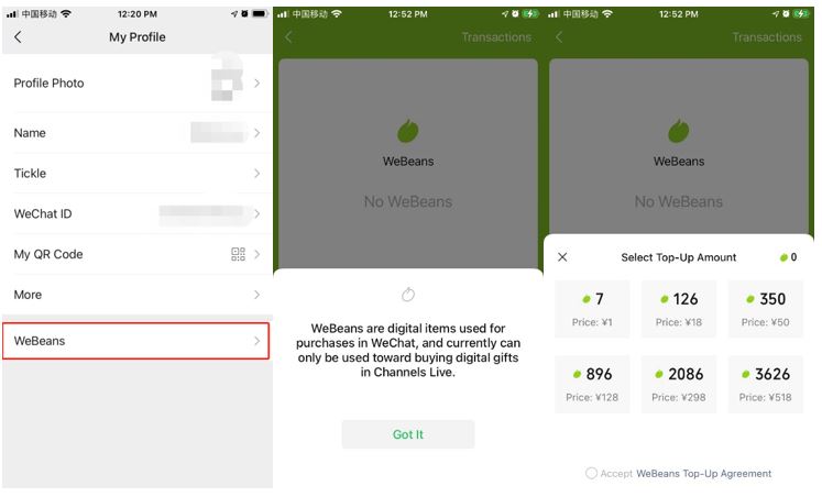 4. WeChat update - introducing WeBeans