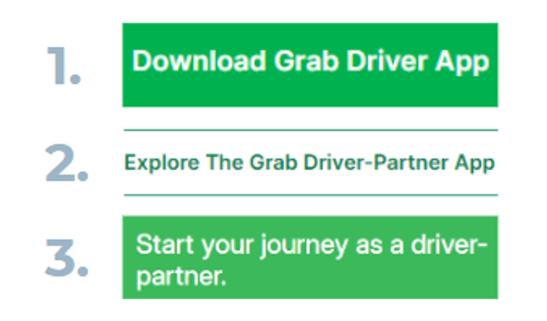5. Grab’s driver-partner landing page - Examples of CTA buttons