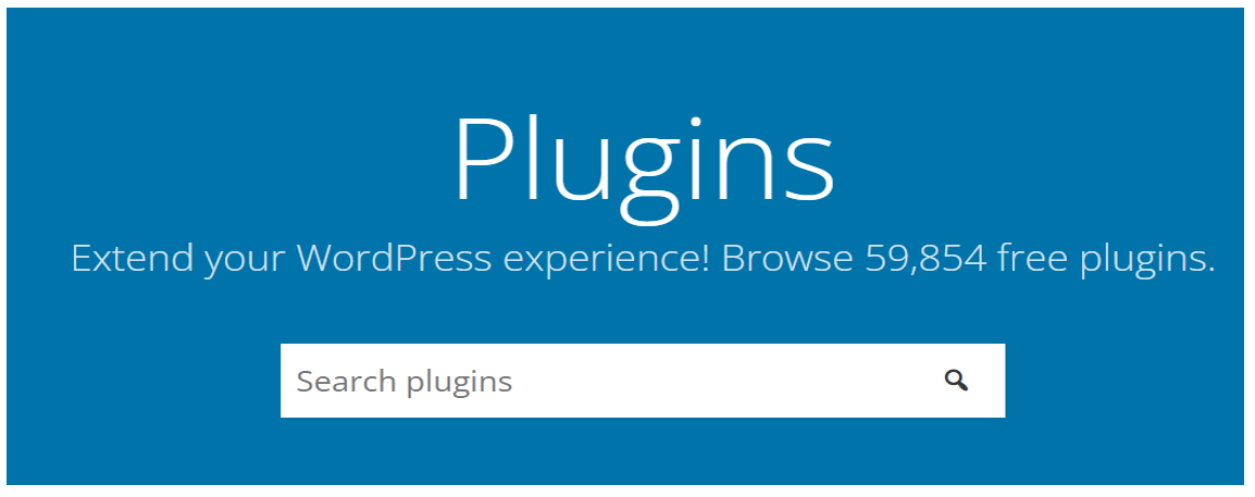 1. WordPress has a collection of 59,000+ free plugins