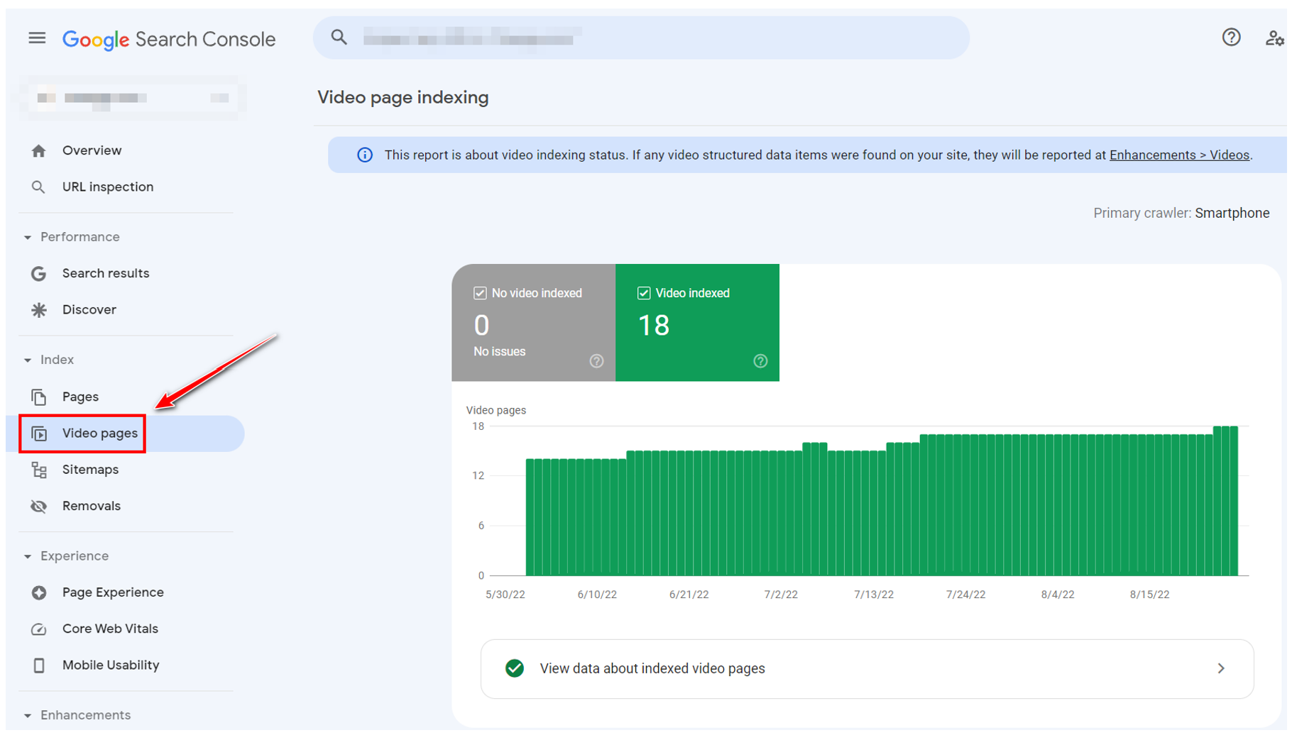 2. Google Search Console’s Video Indexing Report